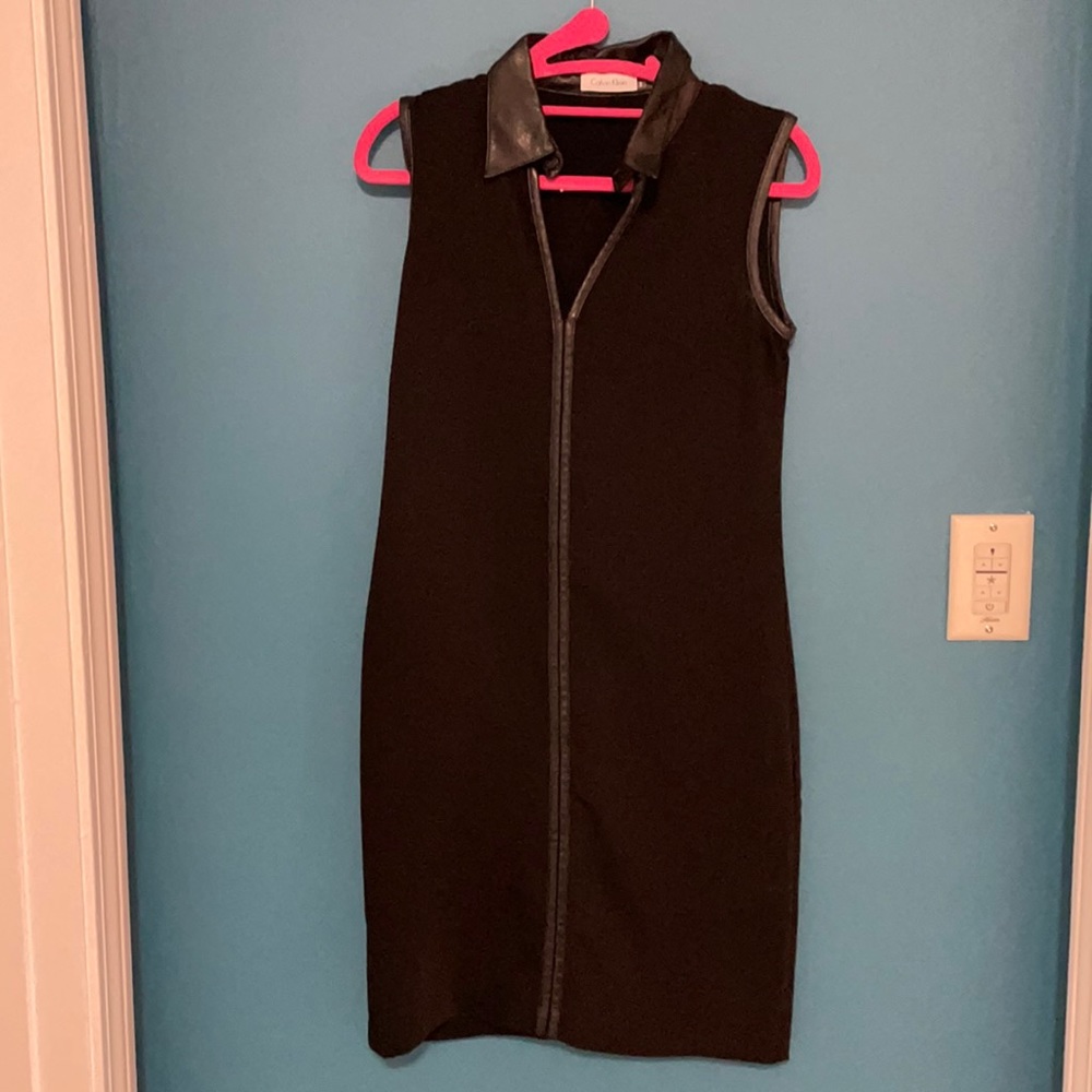 Calvin Klein Leather Detail Shift